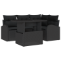 Juego de Sofá de Jardín de 5 Piezas con Cojines - Ratán Poliéster Negro von , Outdoor-Sofas - Ref: Foro24-3357376, Preis: 417...