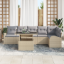 Set de Sofá de Jardín de 7 Piezas con Cojines Beige Ratán Poliéster | Foro24.es | Tu tienda online para hogar, jardín y más Foro24.es