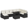 Juego de Sofá de Jardín de 9 Piezas con Cojines Negro Poliratán von , Outdoor-Sofas - Ref: Foro24-3357430, Preis: 588,82 €, R...