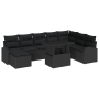 Juego de Sofás de Jardín de 9 Piezas con Cojines Negro Rattan PE von , Outdoor-Sofas - Ref: Foro24-3357436, Preis: 618,88 €, ...