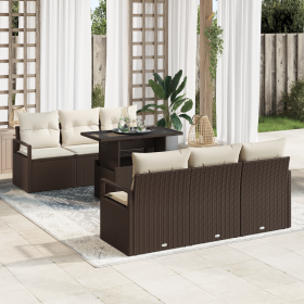 Conjunto de Sofá de Jardín de 7 Piezas con
