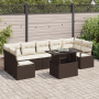 Set de Sofás de Jardín de 8 Piezas con Cojines Ratán Poliéster Marrón von , Outdoor-Sofas - Ref: Foro24-3357511, Preis: 584,5...