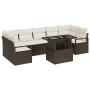 Set de Sofás de Jardín de 8 Piezas con Cojines Ratán Poliéster Marrón von , Outdoor-Sofas - Ref: Foro24-3357511, Preis: 584,5...