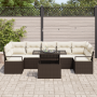 Set de Sofás de Jardín de 8 Piezas con Cojines Ratán Poliéster Marrón von , Outdoor-Sofas - Ref: Foro24-3357511, Preis: 584,5...