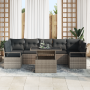 Juego de Sofá de Jardín de 8 Piezas con Cojines Gris Ratán Poliéster by , Outdoor sofas - Ref: Foro24-3357512, Price: 554,05 ...