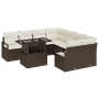 Conjunto de Sofá de Jardín de 9 Piezas con Cojines Marrón Poliratán by , Outdoor sofas - Ref: Foro24-3357531, Price: 673,87 €...