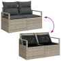 Set de Sofá de Jardín de 6 Piezas con Cojines Gris Claro Ratán | Foro24.es | Tu tienda online para hogar, jardín y más Foro24.es