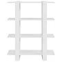 Weißes Regal/Raumteiler 100x30x123,5 cm von vidaXL, Bücherregale und Regale - Ref: Foro24-811538, Preis: 53,20 €, Rabatt: %