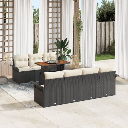 Juego de Sofá de Jardín de 8 Piezas con Cojines Rattan Poliratán Negro von , Outdoor-Sofas - Ref: Foro24-3358028, Preis: 582,...
