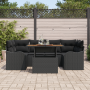 Conjunto de Sofás de Jardín de 7 Piezas con Cojines Negro Poliratán von , Outdoor-Sofas - Ref: Foro24-3358151, Preis: 533,77 ...