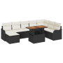Juego de Sofás de Jardín de 9 Piezas con Cojines Ratán Poliéster Negro von , Outdoor-Sofas - Ref: Foro24-3358231, Preis: 592,...