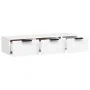 White engineered wood wall cabinet 102x30x20 cm by vidaXL, Shelves and shelves - Ref: Foro24-811403, Price: 68,44 €, Discount: %