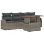 Juego de Sofás de Jardín de 5 Piezas con Cojines Gris Ratán de Poliéster von , Outdoor-Sofas - Ref: Foro24-3358253, Preis: 37...