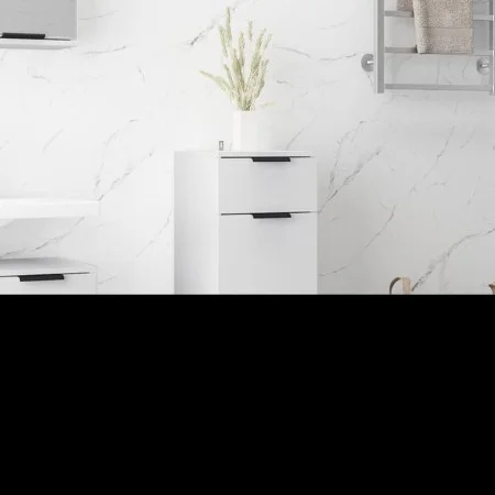 Sperrholz Badezimmerschrank weiß 32x34x90 cm von vidaXL, Schließfächer und Lagerschränke - Ref: Foro24-811286, Preis: 69,10 €...