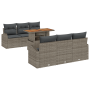 Juego de Sofá de Jardín de 7 Piezas con Cojines Gris Ratán Sintético von , Outdoor-Sofas - Ref: Foro24-3358267, Preis: 549,24...