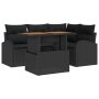 Juego de Sofá de Jardín de 5 Piezas con Cojines de Ratán Poly Negro von , Outdoor-Sofas - Ref: Foro24-3358319, Preis: 412,90 ...