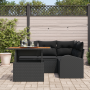 Juego de Sofá de Jardín de 5 Piezas con Cojines de Ratán Poly Negro von , Outdoor-Sofas - Ref: Foro24-3358319, Preis: 412,90 ...