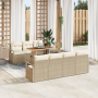 Conjunto de Sofá de Jardín de 8 Piezas con Cojines Beige de Ratan Poliéster | Foro24.es | Tu tienda online para hogar, jardín y más Foro24.es