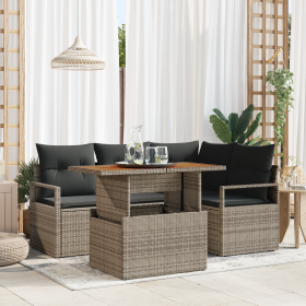 Set de Sofá Jardín de 5 Piezas con Cojines -