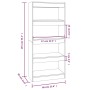 Regal/Trennwand aus weißem Sperrholz, 60 x 30 x 135 cm von vidaXL, Bücherregale und Regale - Ref: Foro24-811664, Preis: 58,33...