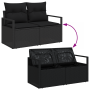 Juego de Sofás de Jardín de 5 Piezas con Cojines Ratán Poliéster Negro von , Outdoor-Sofas - Ref: Foro24-3358445, Preis: 408,...