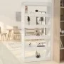 Glossy white engineered wood shelf/divider 80x30x166 cm by vidaXL, Bookcases and shelves - Ref: Foro24-811724, Price: 68,35 €...