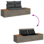 Conjunto de Sofá de Jardín de 6 Piezas con Cojines Gris Rattan de Polímero | Foro24.es | Tu tienda online para hogar, jardín y más Foro24.es