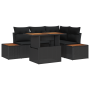 Juego de Sofás de Jardín de 5 Piezas con Cojines Negro Poliratán von , Outdoor-Sofas - Ref: Foro24-3358802, Preis: 446,56 €, ...
