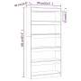 Glossy white engineered wood shelf/divider 80x30x166 cm by vidaXL, Bookcases and shelves - Ref: Foro24-811724, Price: 68,35 €...