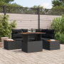 Juego de Sofás de Jardín de 5 Piezas con Cojines Negro Poliratán von , Outdoor-Sofas - Ref: Foro24-3358802, Preis: 446,56 €, ...