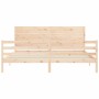 Estructura de cama con cabecero madera maciza 200x200 cm de vidaXL, Camas y somieres - Ref: Foro24-3194656, Precio: 186,65 €,...
