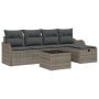 Juego de Sofás de Jardín de 6 Piezas con Cojines Gris Ratán Sintético by , Outdoor sofas - Ref: Foro24-3358968, Price: 364,79...