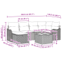 Juego de Sofás de Jardín de 7 Piezas con Cojines de Ratán Poliéster Negro by , Outdoor sofas - Ref: Foro24-3358986, Price: 43...