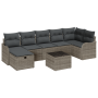 Juego de Sofá de Jardín de 8 Piezas con Cojines Grises de Poliratán by , Outdoor sofas - Ref: Foro24-3359008, Price: 485,25 €...