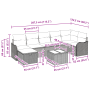 Conjunto de Sofá de Jardín de 8 Piezas con Cojines de Ratán Sintético Beige by , Outdoor sofas - Ref: Foro24-3359010, Price: ...