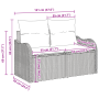 Set de Sofá de Jardín de 6 Piezas con Cojines en Ratán Gris Poliéster by , Outdoor sofas - Ref: Foro24-3359018, Price: 365,61...