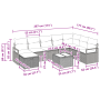 Juego de Sofá de Jardín de 9 Piezas con Cojines de Ratán Poliéster Negro by , Outdoor sofas - Ref: Foro24-3359236, Price: 498...