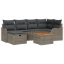 Conjunto de Sofá de Jardín de 7 Piezas con Cojines de Ratán Pólimerico Gris by , Outdoor sofas - Ref: Foro24-3359482, Price: ...