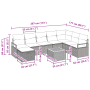 Juego de Sofá de Jardín de 9 Piezas con Cojines Ratán Poliéster Negro by , Outdoor sofas - Ref: Foro24-3359551, Price: 494,36...