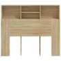Mueble cabecero color roble Sonoma 120x19x103,5 cm de vidaXL, Cabeceros y pies de cama - Ref: Foro24-811856, Precio: 56,10 €,...
