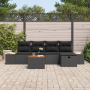 Conjunto de sofá de jardín de 6 piezas con cojines negro de ratán by , Outdoor sofas - Ref: Foro24-3359625, Price: 392,29 €, ...