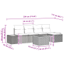 Conjunto de sofá de jardín de 6 piezas con cojines negro de ratán by , Outdoor sofas - Ref: Foro24-3359625, Price: 392,29 €, ...