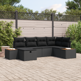 Conjunto de sofá de jardín de 6 piezas con