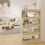 Regal/Trennwand aus Sonoma-Eichenholzwerkstoff, 80 x 30 x 135 cm von vidaXL, Bücherregale und Regale - Ref: Foro24-811712, Pr...