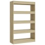 Sonoma oak engineered wood shelf/divider 80x30x135 cm by vidaXL, Bookcases and shelves - Ref: Foro24-811712, Price: 71,75 €, ...