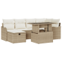 Conjunto de Sofá de Jardín de 7 Piezas con Cojines Beige de Ratan Sintético von , Outdoor-Sofas - Ref: Foro24-3359718, Preis:...