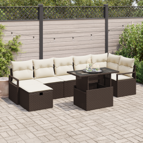 Conjunto de Sofás de Jardín de 8 Piezas con