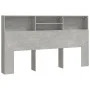 Mueble cabecero gris hormigón 180x19x103,5 cm de vidaXL, Cabeceros y pies de cama - Ref: Foro24-811884, Precio: 76,19 €, Desc...
