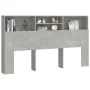 Mueble cabecero gris hormigón 180x19x103,5 cm de vidaXL, Cabeceros y pies de cama - Ref: Foro24-811884, Precio: 76,19 €, Desc...