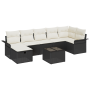 Juego de Sofás de Jardín de 8 Piezas con Cojines Ratán Poliéster Negro by , Outdoor sofas - Ref: Foro24-3360238, Price: 492,6...